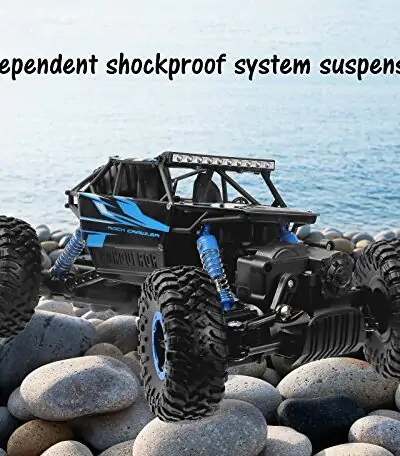 Click N Play Remote Control Car 4WD Off Road Rock Crawler Vehicle 24 GHz Blue 0 0