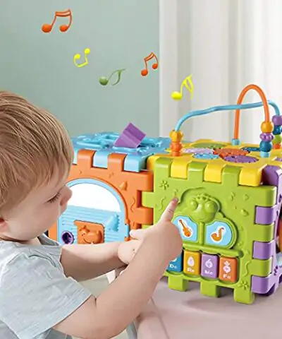 Activity Cube Baby Toys 6 to12 MonthsEarly Educational Music and Light Baby Toys for 6 12 18 Months1 Year Old Baby Toys Play Center Boys Girls Birthday Gifts for 1 2 Years Old 0 0