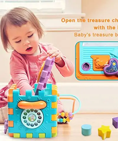 Activity Cube Baby Toys 6 to12 MonthsEarly Educational Music and Light Baby Toys for 6 12 18 Months1 Year Old Baby Toys Play Center Boys Girls Birthday Gifts for 1 2 Years Old 0 2