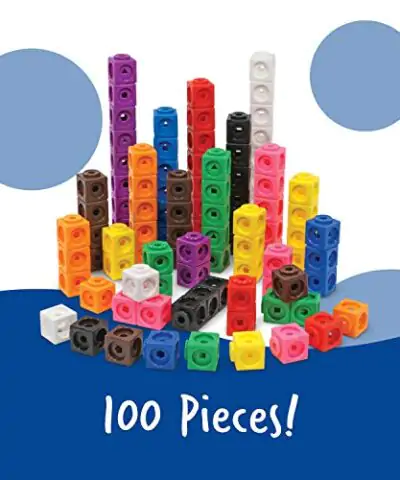 Learning Resources Mathlink Cubes Educational Counting Toy Early Math Skills Set of 100 Cubes 0 0