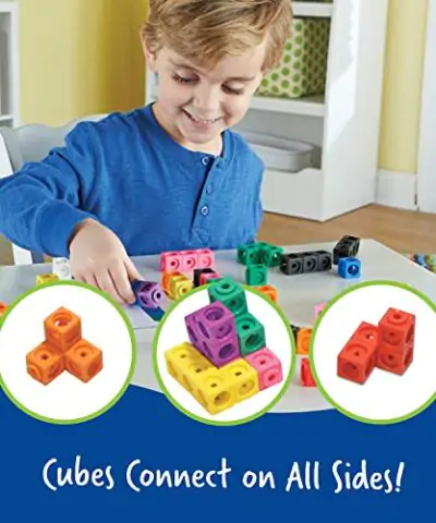 Learning Resources Mathlink Cubes Educational Counting Toy Early Math Skills Set of 100 Cubes 0 1