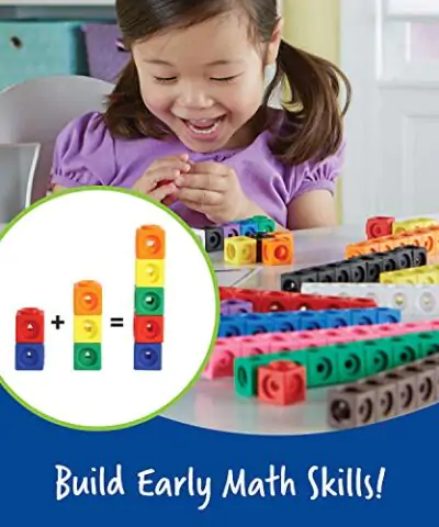 Learning Resources Mathlink Cubes Educational Counting Toy Early Math Skills Set of 100 Cubes 0 3