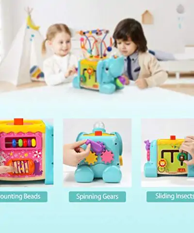 TOP BRIGHT Activity Cube Toys Baby Toys with Bead Maze for Toddlers 1 2 Year Old Boy and Girl Gifts 0 0