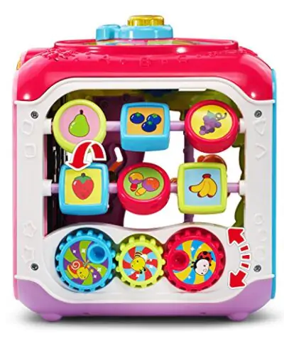 VTech Sort and Discovery Activity Cube Frustration Free Packaging Pink 0 2