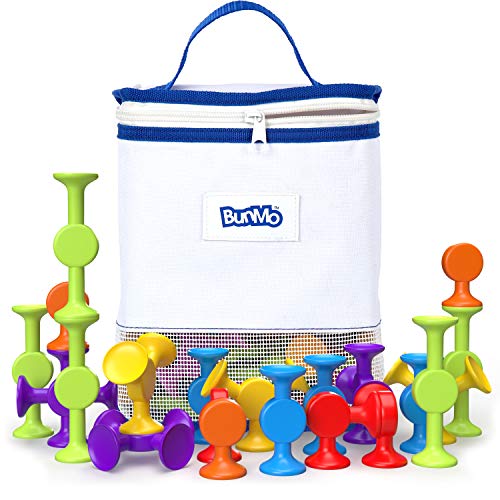 BUNMO Bath Toys - 24pcs Montessori Suction Toys