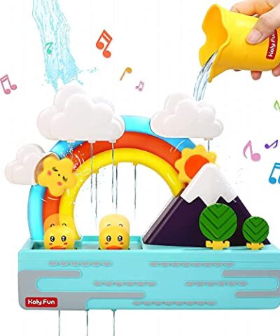 Baby Bath Toy Interactive Light Up Musical Bathtub Toys for Toddlers Floating Squirting Toys for Boys and Girls 0 3