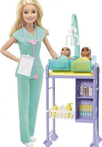 Barbie Baby Doctor Playset with Blonde Doll 2 Infant Dolls Exam Table and Accessories Stethoscope Chart and Mobile for Ages 3 and Up 0