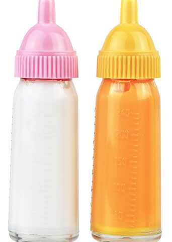 Click N Play Magic Disappearing Baby Bottle Toy Set Play Baby Bottles with Disappearing Milk Juice Baby Doll Accessories Toys for Kids Toddlers Great Gift for Little Girls Ages 2 4 0