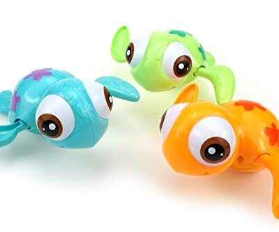 CozyBomB Magnetic Fishing Game for Kids - Bath Pool Toys Set for Water Table Learning Education Fishin for Bathtub Fun with 4 Squeak Rubber Animal