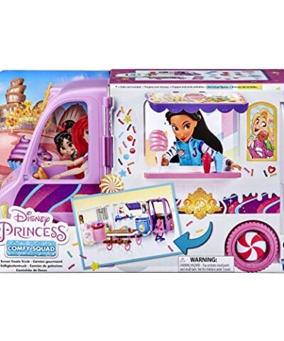 Disney Princess Comfy Squad Sweet Treats Truck Playset with 16 Accessories Pretend Ice Cream Shop Toy for Girls 5 Years Old and Up 0 0