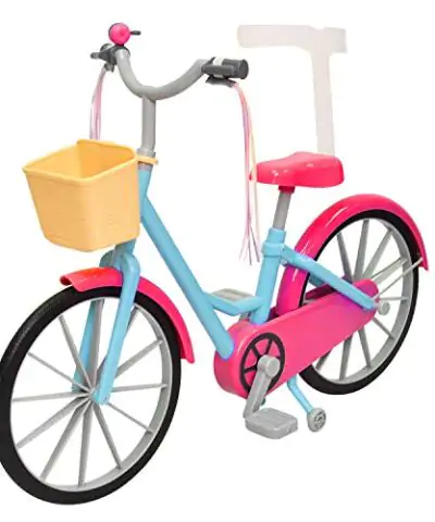 Doll Bicycle Bicycle with Streamers Basket for 18 Dolls 0