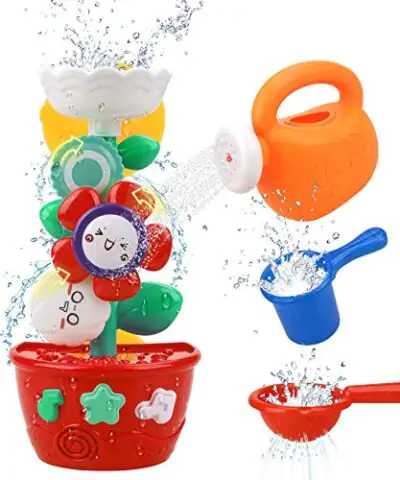 Girl Bath Toys Bathtub Toys for Toddlers Babies Kids 2 3 4 Year Old Girls Boys Gifts with 1 Mini Sprinkler 2 Toys Cups Strong Suction Cups Gifts Ideal with Color Box 0