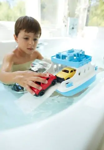Green Toys Ferry Boat with Mini Cars Bathtub Toy BlueWhite Standard 0 1