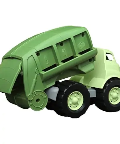 Green Toys Recycling Truck in Green Color BPA and Phthalates Free Garbage Truck for Improving Gross Motor Fine Motor Skills Kids Play Vehicles 0 0