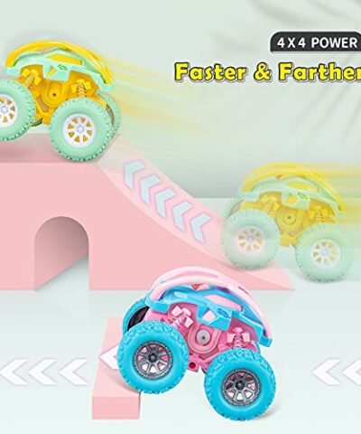 LODBY Car Toys for 2 3 4 Year Old Girls Boys Gifts Pull Back Toy Cars for Toddler Toys Age 2 4 6 Boys Monster Trucks for Kids Toys Age 1 2 3 4 5 6 Year Old Boys Girl Birthday Gifts 0 2