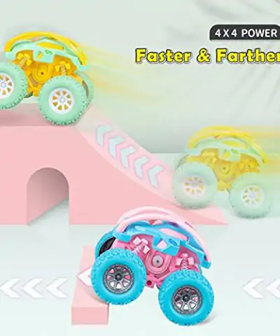 LODBY Car Toys for 2 3 4 Year Old Girls Boys Gifts Pull Back Toy Cars for Toddler Toys Age 2 4 6 Boys Monster Trucks for Kids Toys Age 1 2 3 4 5 6 Year Old Boys Girl Birthday Gifts 0 2