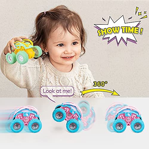LODBY Car Toys for 2 3 4 Year Old Girls Boys Gifts Pull Back Toy Cars for Toddler Toys Age 2 4 6 Boys Monster Trucks for Kids Toys Age 1 2 3 4 5 6 Year Old Boys Girl Birthday Gifts 0 3