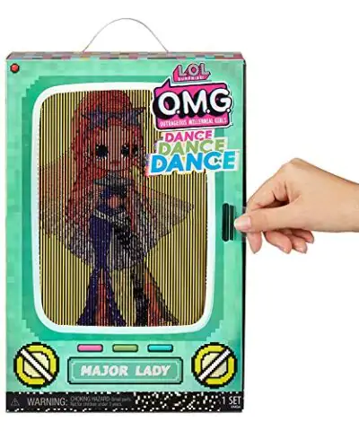 LOL Surprise OMG Dance Dance Dance Major Lady Fashion Doll with 15 Surprises Including Magic Black Light Shoes Hair Brush Doll Stand and TV Package A Great Gift for Girls Ages 4 0 2