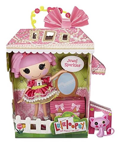 Lalaloopsy Doll Jewel Sparkles and Pet Persian Cat 13 Princess Doll with Pink Hair Pink Outfit and Accessories Reusable House Playset Gifts for Kids Toys for Girls Ages 3 4 5 to 103 Years Old 0 3