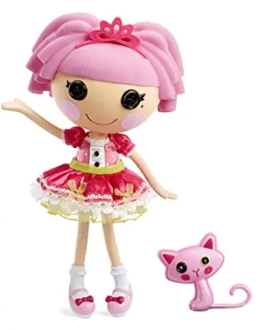 Lalaloopsy Doll Jewel Sparkles and Pet Persian Cat 13 Princess Doll with Pink Hair Pink Outfit and Accessories Reusable House Playset Gifts for Kids Toys for Girls Ages 3 4 5 to 103 Years Old 0