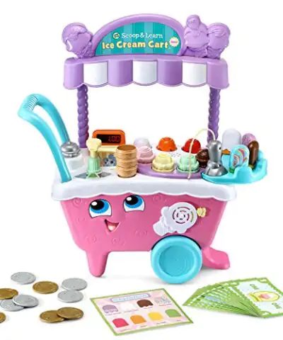 LeapFrog Scoop and Learn Ice Cream Cart Deluxe Frustration Free Packaging Pink 0 0