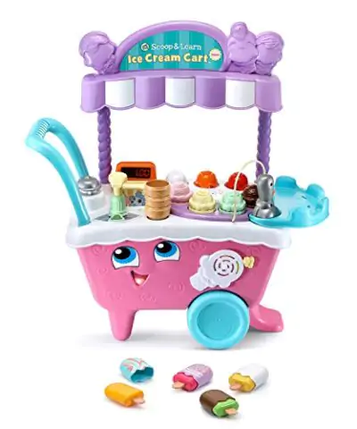 LeapFrog Scoop and Learn Ice Cream Cart Deluxe Frustration Free Packaging Pink 0 1