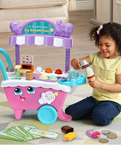 LeapFrog Scoop and Learn Ice Cream Cart Deluxe Frustration Free Packaging Pink 0 3