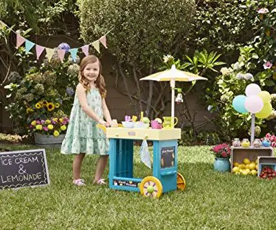 Little Tikes 2 in 1 Lemonade and Ice Cream Stand with 25 Accessories and Chalkboard For Kids Ages 2 plus 0 0