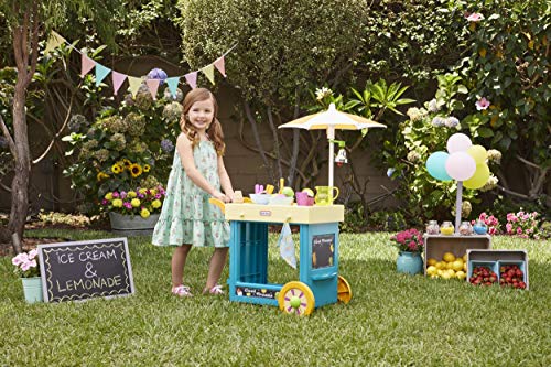 Little Tikes 2 in 1 Lemonade and Ice Cream Stand with 25 Accessories and Chalkboard For Kids Ages 2 plus 0 0