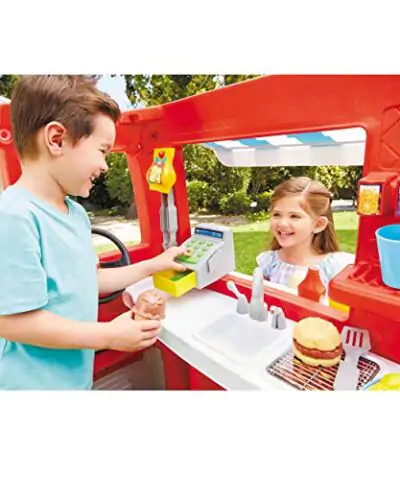 Little Tikes 2 in 1 Pretend Play Food Truck Kitchen Refreshed 0 1