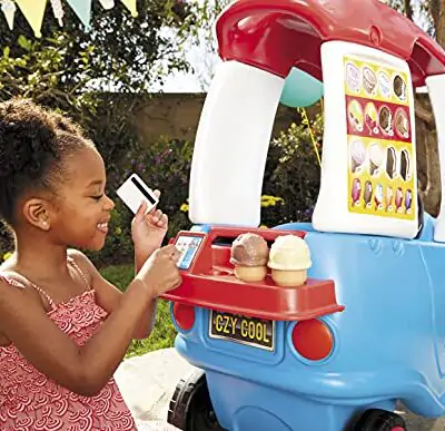 Little Tikes Cozy Ice Cream Truck Cozy Coupe Ride On Car Kid and Parent Powered Ice Cream Truck Music Including Accessories Gift for Kids Toy for Girls and Boys Ages 15 to 5 Years Old 0 0