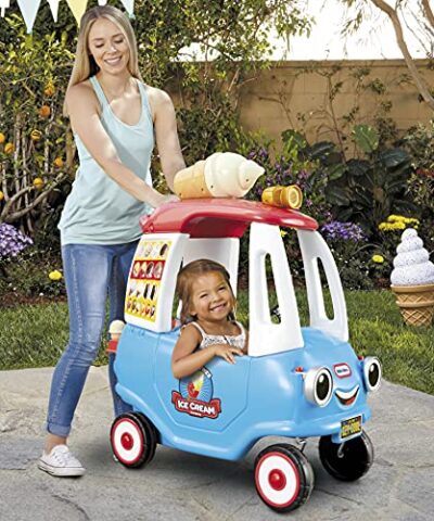 Little Tikes Cozy Ice Cream Truck Cozy Coupe Ride On Car Kid and Parent Powered Ice Cream Truck Music Including Accessories Gift for Kids Toy for Girls and Boys Ages 15 to 5 Years Old 0 3