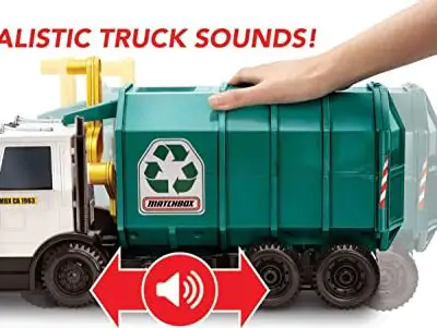 Matchbox Realistic Toy Truck for Recycling or Garbage 15 Large Scale Sound FX Amazon Exclusive 0 1
