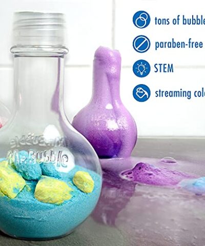 Mr Bubble Kids Bath Bomb Potions Colorful Fizzy Fun Cool Foam and Bubble Science Beaker for The Bath Pack of 4 0 3