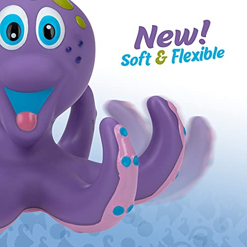 Nuby Floating Purple Octopus with 3 Hoopla Rings Interactive Bath Toy - My  TinyToys