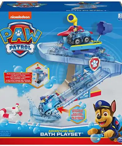 Paw Patrol Adventure Bay Bath Playset with Light up Chase Vehicle Bath Toy for Kids Aged 3 and up 0 0