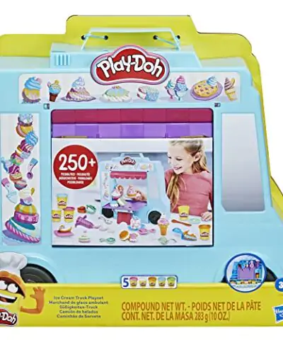 Play Doh Ice Cream Truck Playset Pretend Play Toy for Kids 3 Years and Up with 20 Tools 5 Modeling Compound Colors Over 250 Possible Combinations 0 0