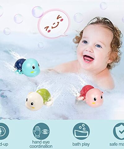 SEPHIX Bath Toys for Toddlers 1 3 Year Old Boys Gifts Swim Turtle Water Bath Toys for Toddlers Boy Toys for 1 2 3 4 Year Old Girls Gifts Wind up Bathtub Toys for Baby Pool Toys Toddler Age 1 2 4 0 1