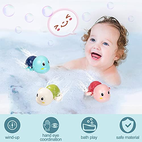 SEPHIX Bath Toys for Toddlers 1 3 Year Old Boys Gifts Swim Turtle Water Bath Toys for Toddlers Boy Toys for 1 2 3 4 Year Old Girls Gifts Wind up Bathtub Toys for Baby Pool Toys Toddler Age 1 2 4 0 1