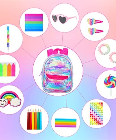 UNICORN ELEMENT 14 Pcs 18 Inch Girl Doll Accessories School Supplies Set Doll Backpack School Supplies Sunglasses and Other Stuff for My Our Life Generation Doll Accessories 0 0