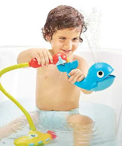 Yookidoo Baby Bath Toy Submarine Spray Whale Battery Operated Infant Toddler Water Pump with Easy to Grip Hand Shower 0 1
