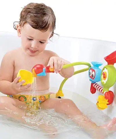 Yookidoo Kids Bath Toy Submarine Spray Station Battery Operated Water Pump with Hand Shower for Bathtime Play Generates Magical Effects Age 2 6 Years 0 2