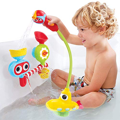 Yookidoo Kids Bath Toy Submarine Spray Station Battery Operated Water Pump with Hand Shower for Bathtime Play Generates Magical Effects Age 2 6 Years 0 3
