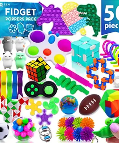 50 Pcs Fidget Pack Party Favors Gifts for Kids Adults Autistics Stress Relief Autism Sensory Toy Fidget Toys Bulk for Classroom Treasure Box Prizes Pop Its Fidgets Stocking Stuffers 0