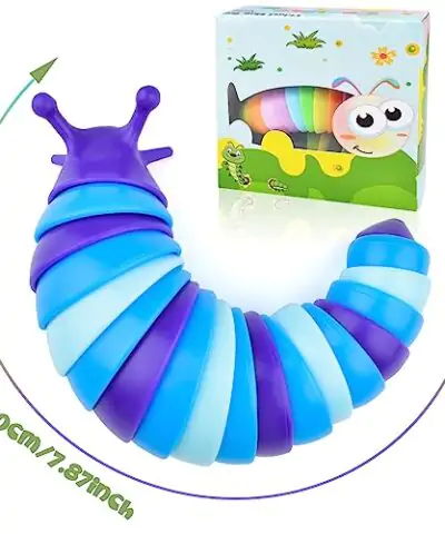 Cevioce Sensory Slug Fidget Toys3Pcs Fidget Slug Toys for Adults Kids Party FavorsAutism Sensory Toys for Autistic ChildrenToddler Toys Age 3Travel Toys for 3 Year Old H 0 1