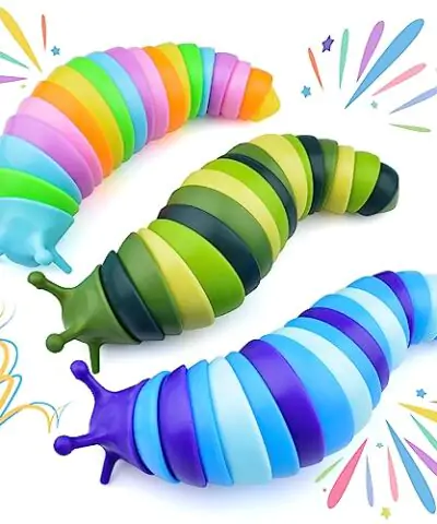 Cevioce Sensory Slug Fidget Toys3Pcs Fidget Slug Toys for Adults Kids Party FavorsAutism Sensory Toys for Autistic ChildrenToddler Toys Age 3Travel Toys for 3 Year Old H 0