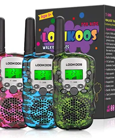 LOOIKOOS Walkie Talkies for Kids 3 KMs Long Range Walky Talky Radio Kid Toy Gifts for Boys and Girls 3 Pack Setup configuration Reviews pluginImport Reviews Reviews plugin Go ProProduct customization 0