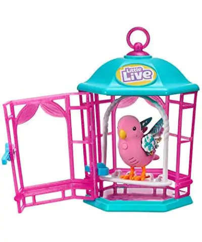 Little Live Pets Bird with Cage Rainbow Glow Styles May Vary 0 1