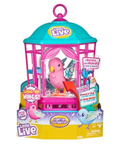 Little Live Pets Bird with Cage Rainbow Glow Styles May Vary 0