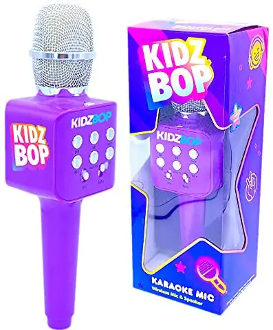 Move2Play Kidz Bop Karaoke Microphone The Hit Music Brand for Kids Birthday Gift for Girls and Boys Toy for Kids Ages 4 5 6 7 8 Years Old 0